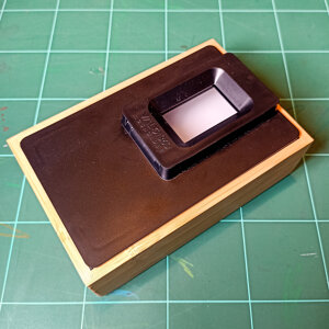 Valoi 35mm film on wooden box