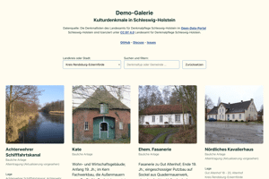 Demo-Galerie »Kulturdenkmale in Schleswig-Holstein« Screenshot der Demo-Galerie »Kulturdenkmale in Schleswig-Holstein«